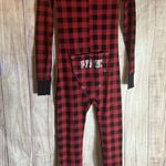 Victoria's Secret Pink One Piece XS Red Black Buffalo Plaid Check Thermal Pajama Photo 6