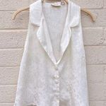 Victoria's Secret  VINTAGE GOLD LABEL Women’s Silk Button Up Sleepwear Tank Top Photo 0