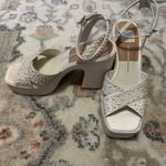 Dolce Vita Wessi Pearl Heels White Size 9 Photo 2