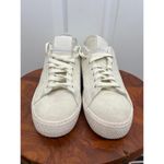 Adidas  Stan Smith Ivory Off White Suede LaceUp Logo Sneakers Size US 7 Photo 2