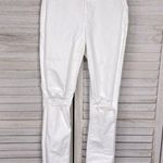 H&M  (& Denim) High Waist Super Skinny Ankle Jean Distressed/Ripped Knee White-26 Photo 0