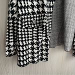 Houndstooth Cardigan Sweater Size 3X Black Photo 1