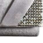 Pale Silver Grey Rhinestone Formal Clutch Purse with Chain Strap Bridal Photo 6