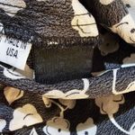 Anna Sui  Womens Black White Floral Wide Leg Pants Medium‎ Photo 4