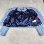 J.Crew  Louisa Lady Jacket Blazer in Sequin Tweed Blue Size 4 Photo 11