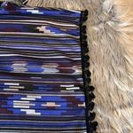 Anthropologie Rafi & Ro hooded poncho top pom pom detail Aztec southwest print S/M Photo 9