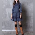 VICKY AND LUCAS Denim Blue Women's Dress. 100 % COTTON 💙💙💙💙 Size M Photo 8