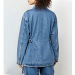 FAVORITE DAUGHTER Carly Cargo Denim Jacket, Highway, XL Blue Photo 5