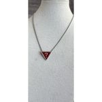 Guess Los Angeles Silver Women's Necklace Red Pendant Stamped Y2K RARE Photo 10