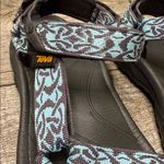Teva  Women's Black and Teal Sandals Photo 3