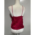 Petra Fashions Velvet Cami Top Lace Trim Burgundy Sleeveless Lingerie Tank Large Photo 2