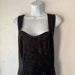 Maurice's Vintage 90s Crushed Velvet Maxi Dress Black Whimsigoth Witchy Grunge L Size 00 Photo 1