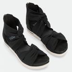 Eileen Fisher • Zanya Mesh Sneaker Sandal criss cross black sporty wedge Photo 0