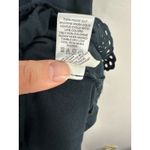 LOGO By Lori Goldstein LOGO Lori Goldstein Black Maxi Dress Womens XXS Eyelet Hem Pockets Minimalist Photo 4