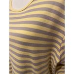 Savvy Sport  Top Short Sleeve Stripe Pullover Yellow Size‎ 2X Woman's Gray Photo 1