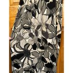 Elle NWT Women XS 12x49 Halter Neck Maxi Dress Summer Floral Abstract Black Photo 3