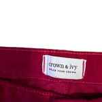 Crown & Ivy  Women's 16R Dark Pink Flared Leg‎ Corduroy Jeans Photo 1