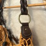 st. john's bay Vintage  Shoulder Bag Woven Paper Beaded Zipper Boho Coastal Photo 2