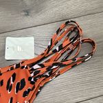 Fabletics  Strappy Bikini Bottom Orange‎ Black Animal Print Size XXL Photo 4