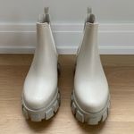 Jeffrey Campbell  Platform Lug Sole Chelsea Rain Boot in Cream Photo 6