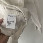 American Eagle  Size Small White Cotton Denim‎ Western Embroidered Button Jacket Photo 6