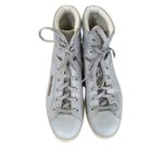 Acne Studios  Feliks High Top Sneakers Gray Wedge Platform Leather‎ Women's 38 8 Photo 3