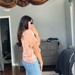 Universal Threads Salmon Checkard Button-Up Shirt Photo 4