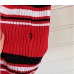 Divided H&M Red Black White Striped long Sleeve Ribbed Top Size S Photo 2