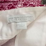 New York & Co. floral red college printed black bottom vintage look skirt Photo 1