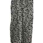 Free People Point Break Leaves Printed Black and White Tapered Pants Sz M Photo 3