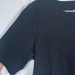 Chico's  Black Short Sleeve Boat Neck Blouse Shirt Size 1/MED EUC #0350-DS Photo 2