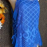 Doe & Rae ✅3/$30✅ NWT Blue Embroidered Sleeveless Corset Side Tie Tank Blouse | MEDIUM | Photo 2