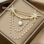 Elegant Gold Star faux‎ Pearl Hairpin new Photo 0