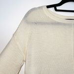 Topshop Cream Tight Knit Split Back Pullover Sweater Photo 2