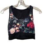 Athleta  Medium Movement Floral Sports Bra Black Red Size Small Photo 2