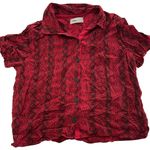 Urban Outfitters  Top‎ Womens Medium Red Snake Print Button Down Photo 1