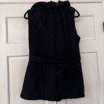 Poetry Navy Blue Hooded Quilted Belted Longline Puffer Vest Size 14 Photo 8