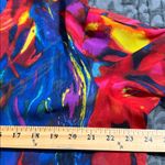 Peter Nygard  women's large multicolor roll sleeve tunic red beaded sheer light Photo 7