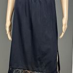 Vintage JCPenney Fantasia Half Slip Size Medium Black Slit Lace ILGWU Union USA Photo 0