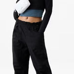 Athleta  Trekkie High Rise Parachute Pant black current style 681039 size large Photo 0