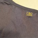 C&C California  Womens Size Large Black Sports Bra Nylon Spandex Athletic Workout Photo 2