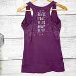 Vintage Y2K Black Label Pink Purple Graphic Racerback Tank Top Size Medium Moto Photo 4