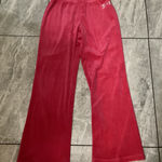 Juicy Couture  Velour Track Pants Pink Rhinestone Logo Flared Women's Size M Photo 0