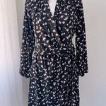Maison Jules  Black Floral Print Long Sleeve Dress Photo 0