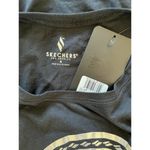 Skechers NWT Black Foil Circle Diamond Graphic Short Sleeve T-Shirt Sz Small Photo 3