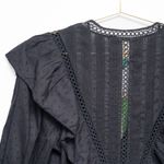 Farm Rio | Black Lace Ruffle Bodysuit Photo 6