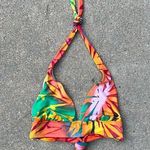 Victoria's Secret Y2K tropical print halter bikini top SMALL Photo 0