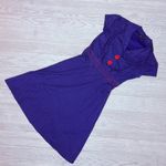 Ruby Rox  blue and red pin up style cap sleeve polka dot dress sailor style 3 sm Photo 4