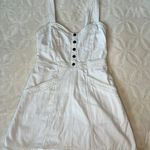 White Denim Button Down Dress Photo 0