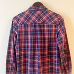 J.Crew  Lightweight Homespun Button Down Shirt in boy fit Size Small Blue Red Photo 5
